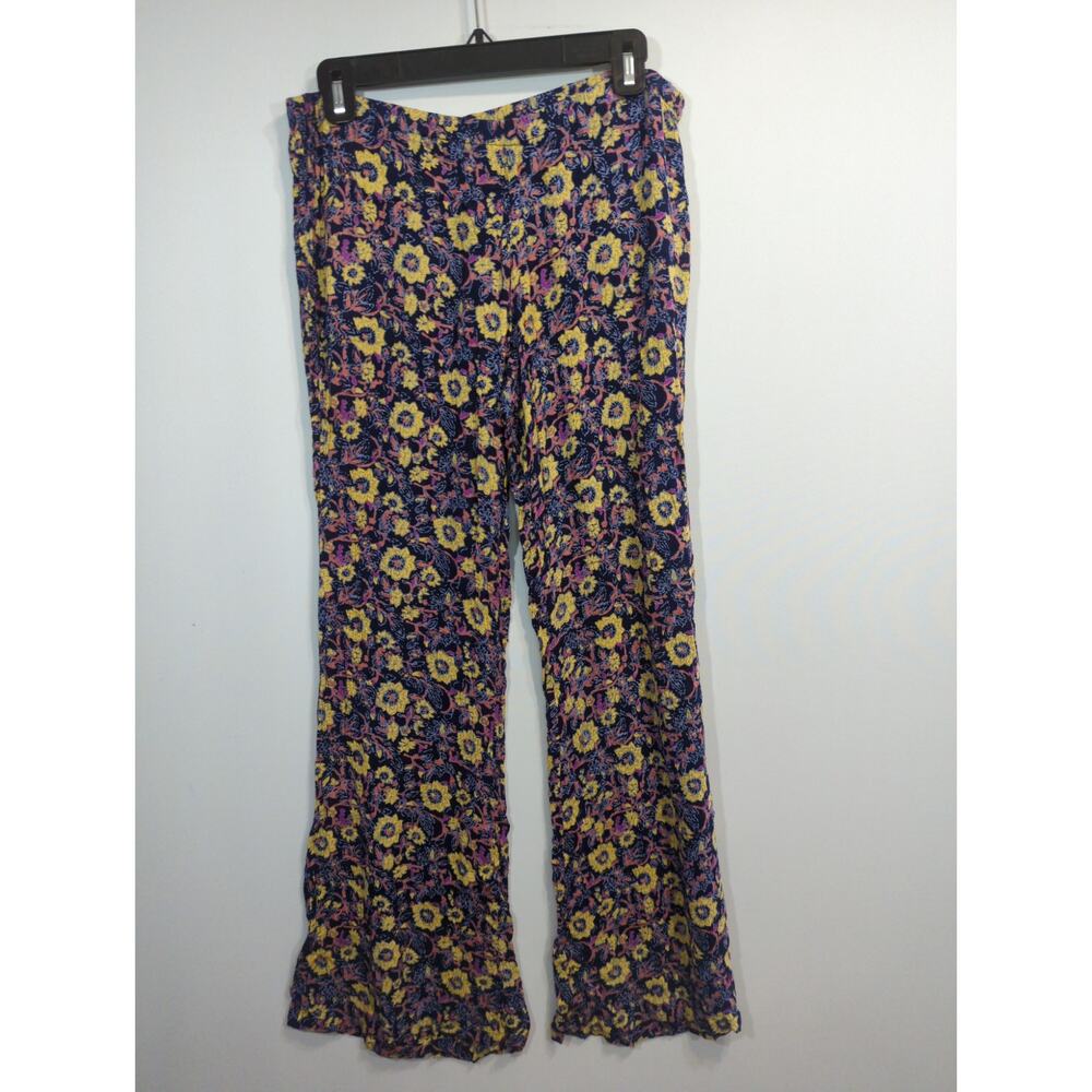 Billabong Multicolor Pull On Floral‎ Pants Womens LARGE Bohemian